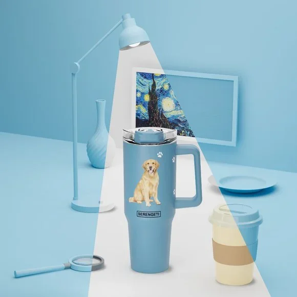 Beagle Serengeti 40 Oz Ultimate Tumbler with Handle and Straw - Picture 8 of 11